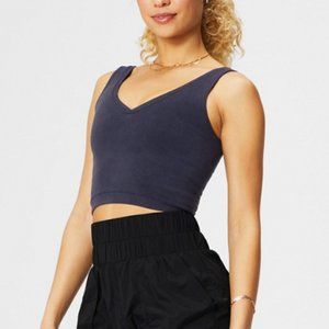 New Unworn - Fabletics Cloud Seamless V-Neck Crop Tank - Size Medium